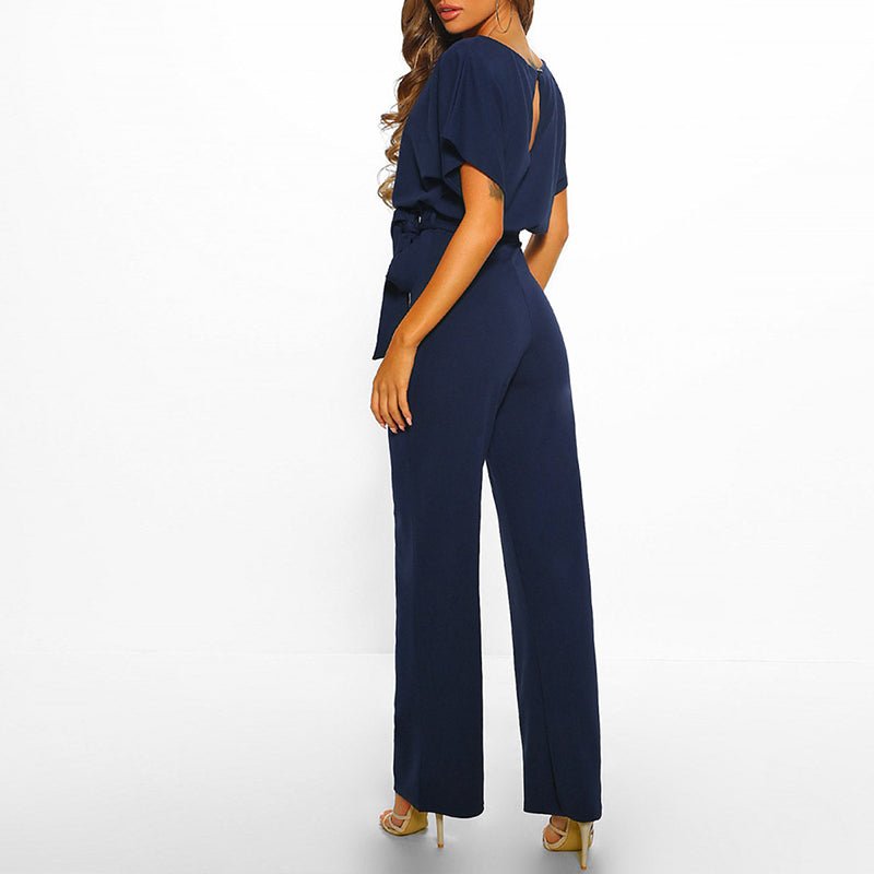 Elegant Tie-Belt Jumpsuit for Women