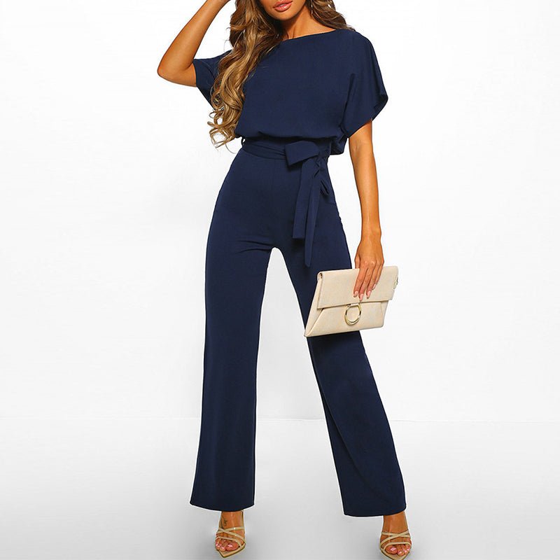 Elegant Tie-Belt Jumpsuit for Women