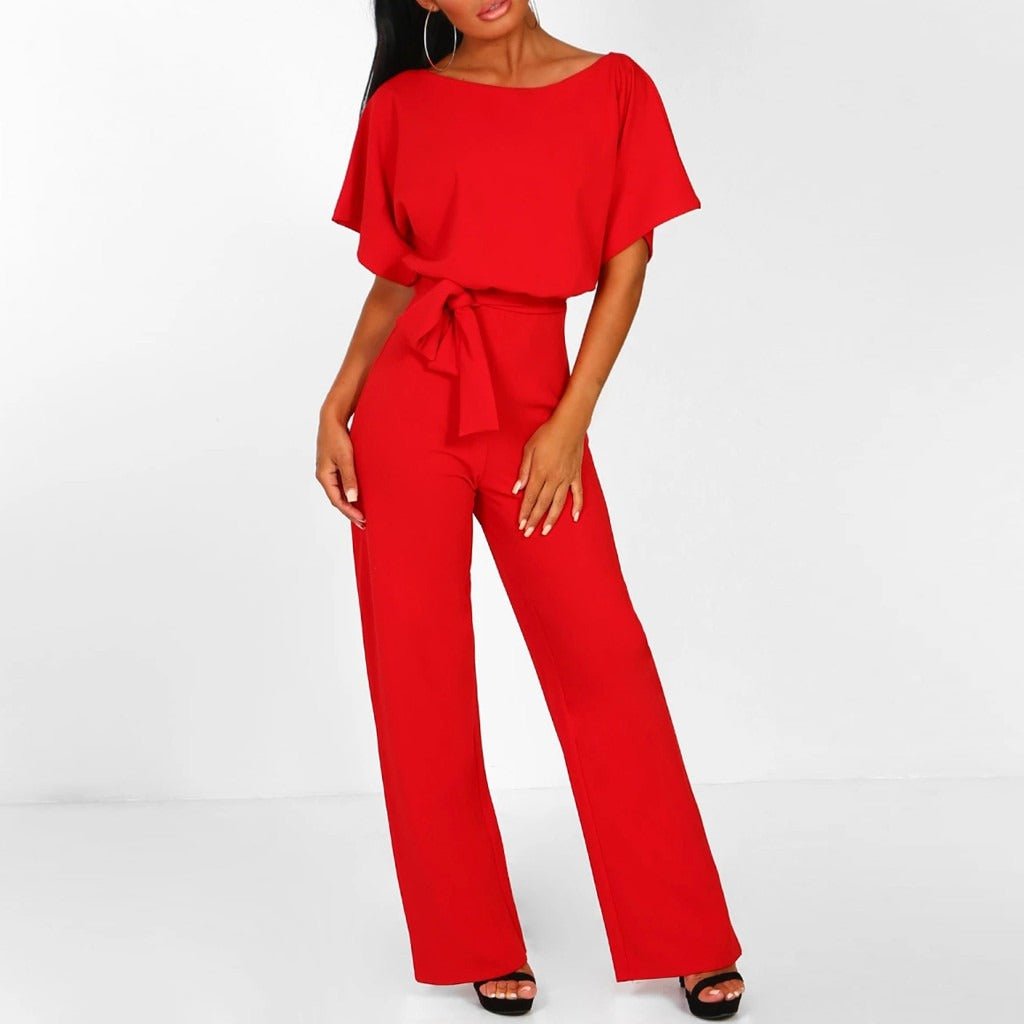 Elegant Tie-Belt Jumpsuit for Women