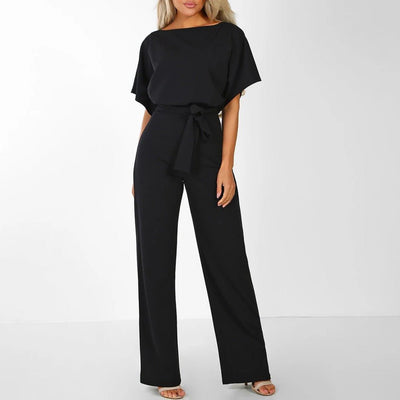 Elegant Tie-Belt Jumpsuit for Women