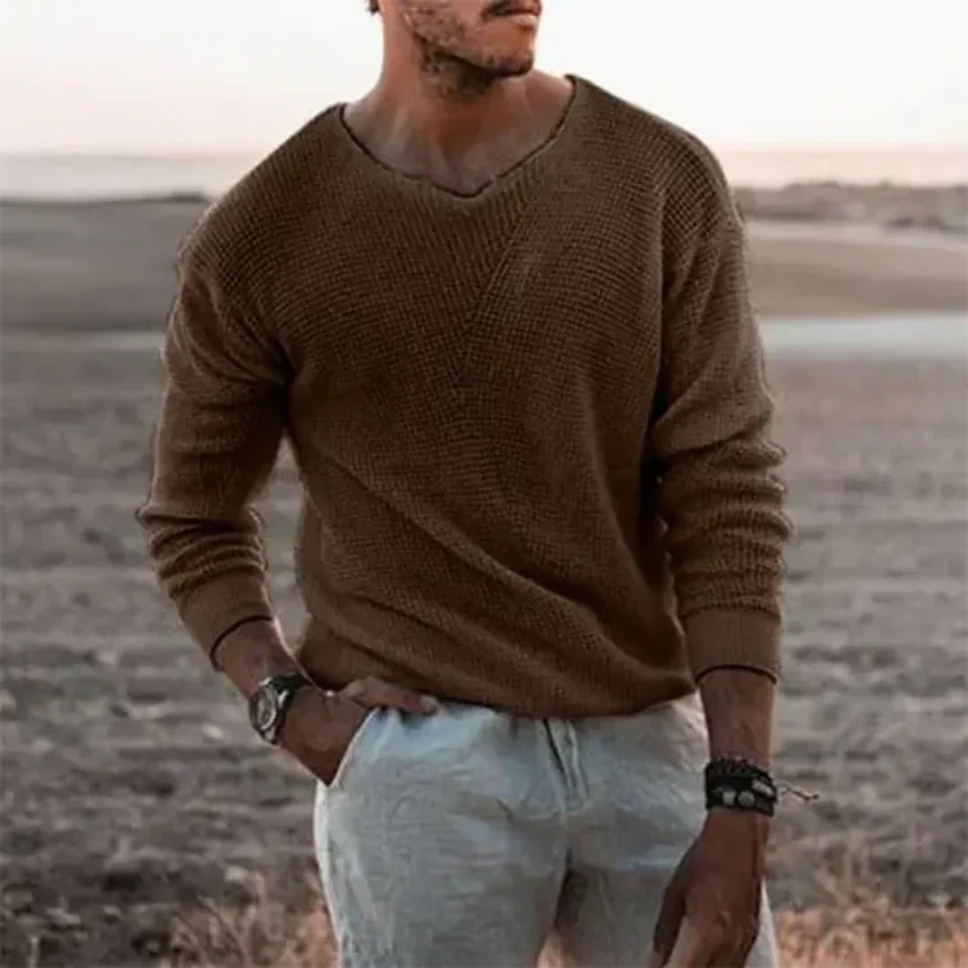 Warm Long Sleeve Pullover for Men