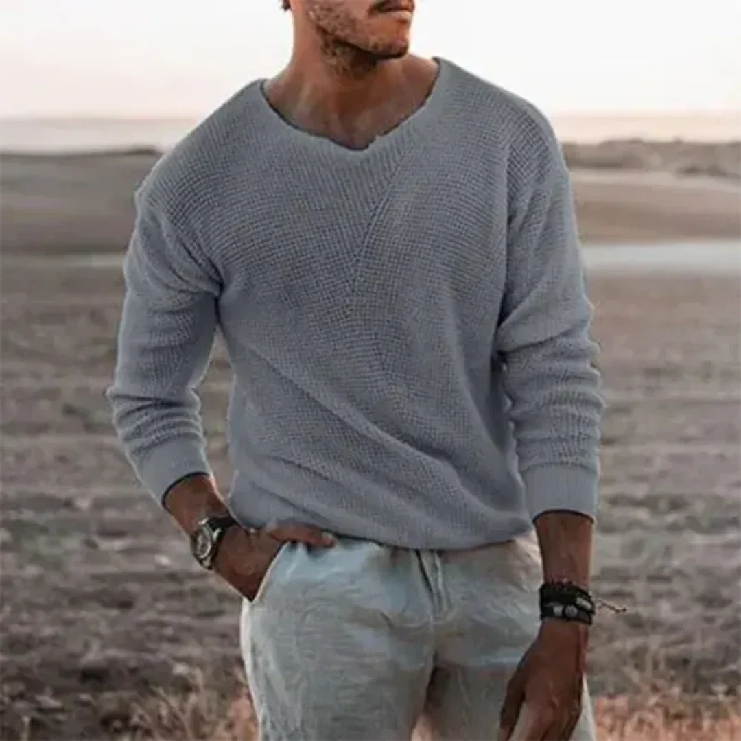 Warm Long Sleeve Pullover for Men