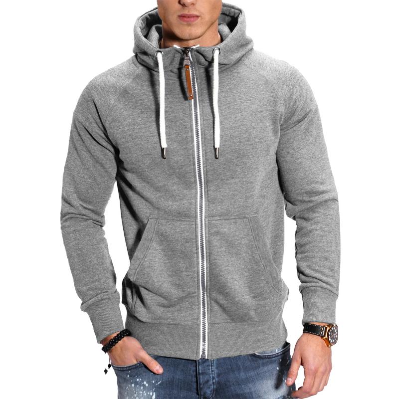 Men's Sports Jacket with Hood and Zipper