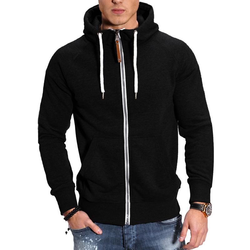 Men's Sports Jacket with Hood and Zipper