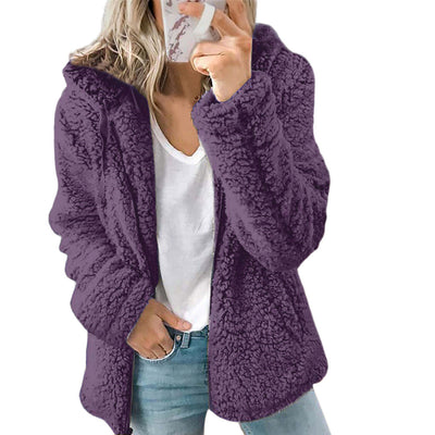 Warm Teddy Fleece Plush Coat for Women