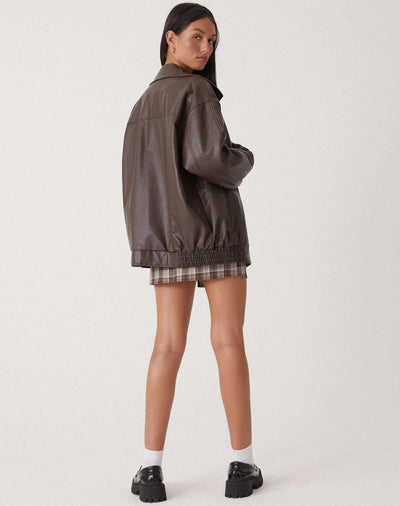 Oversized Leather Jacket for Women