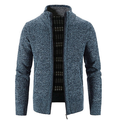 Stylish Zipper Knit Sweater for Men